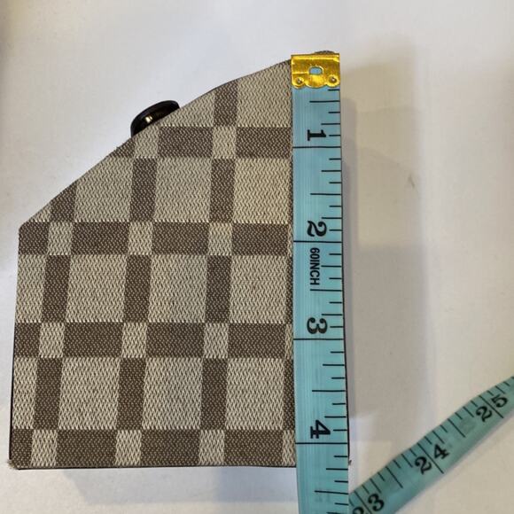 Bey-Berk Plaid Leather Neutral 2 Piece Jewelry Organizer Case NWOT Snap Close - Picture 15 of 16